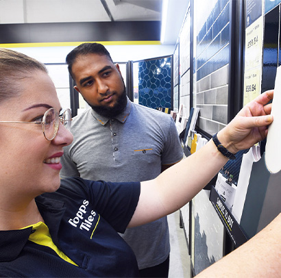 Store colleague helping a customer